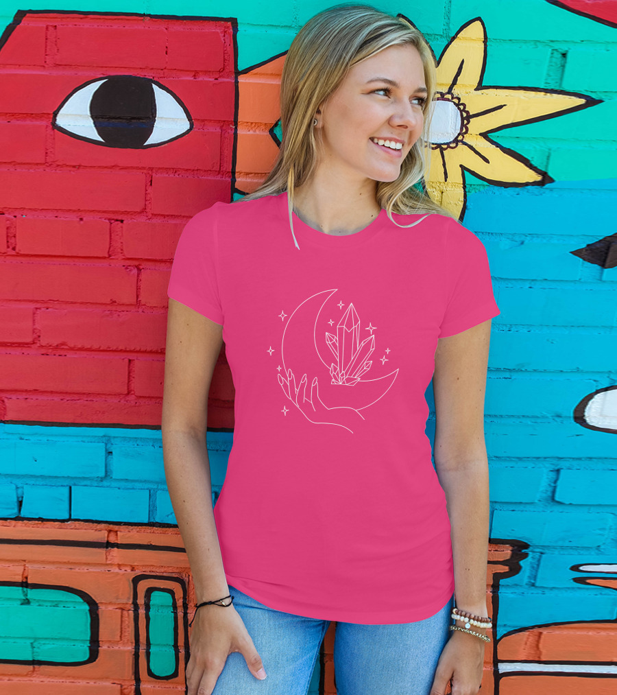 Eleanor Neale Moon Crystal Hand Stars Merch T-Shirt