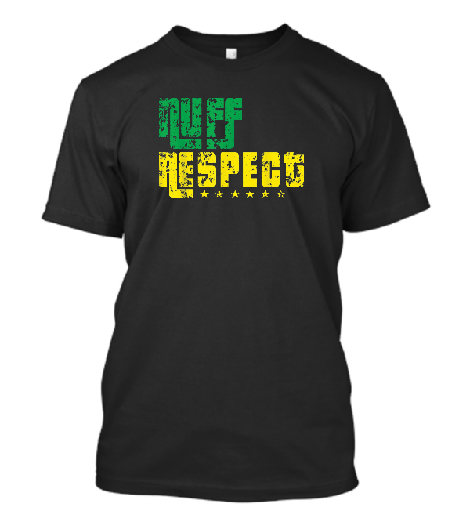 NUFF RESPECT Green Yellow Stars T-Shirt