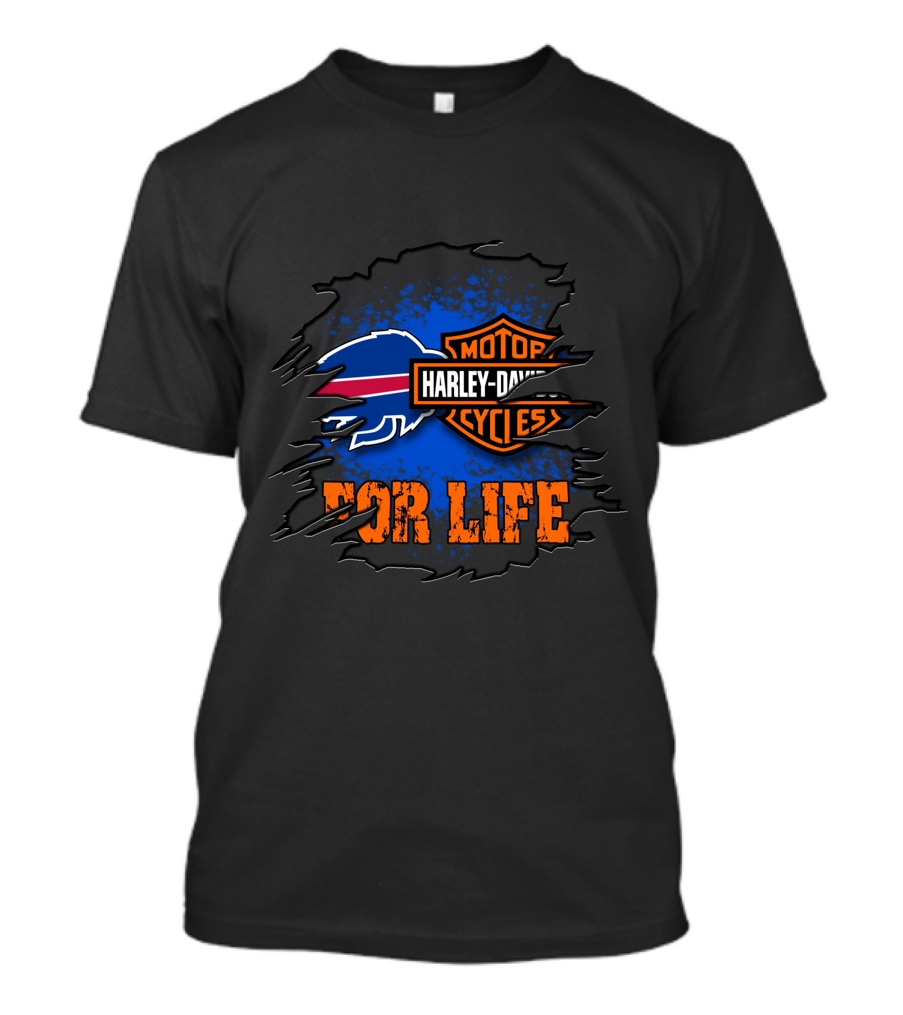 Buffalo Bills Harley Davidson For Life T-Shirt
