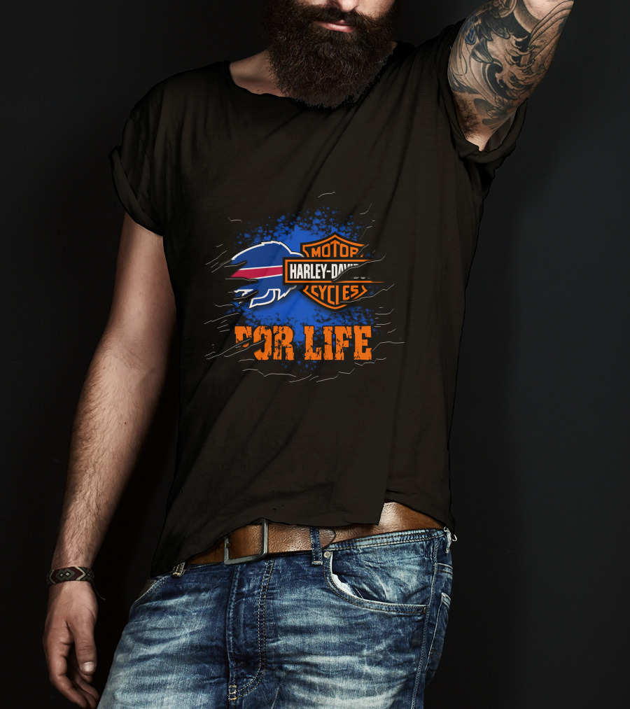 Buffalo Bills Harley Davidson For Life T-Shirt