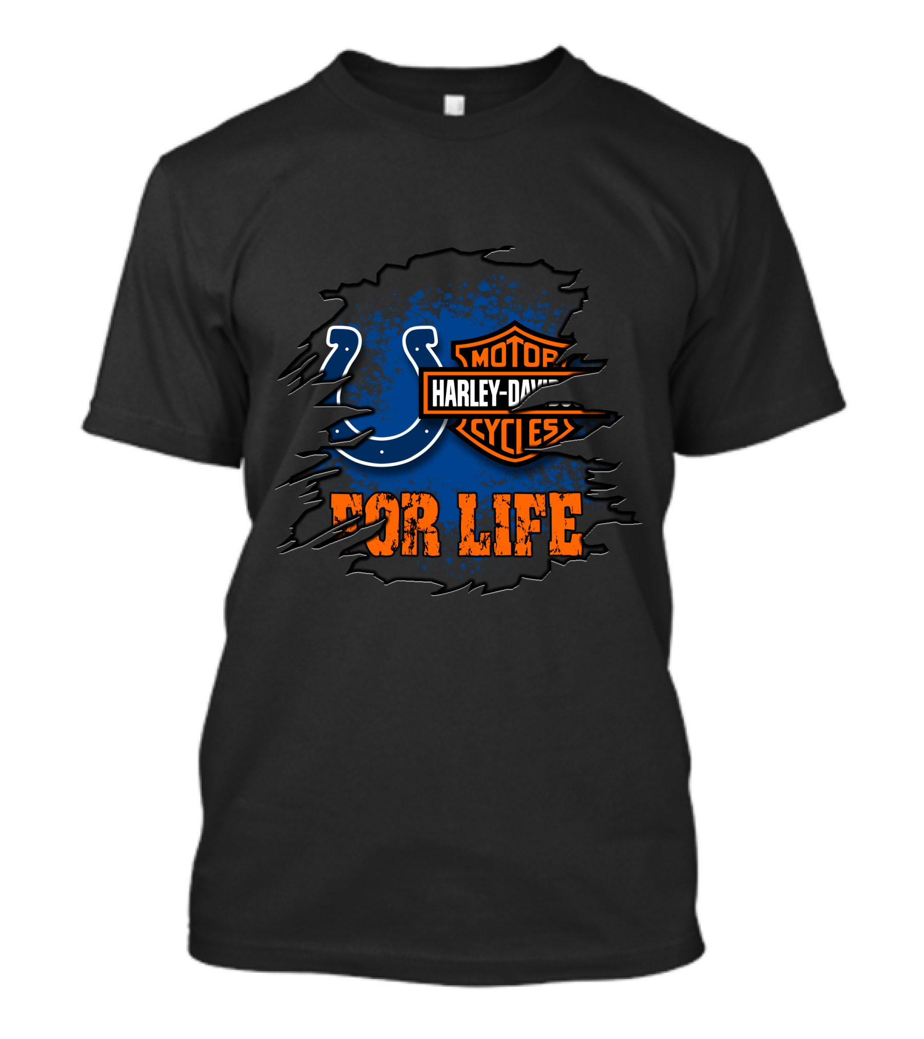 Indianapolis Colts Harley Davidson For Life T-Shirt