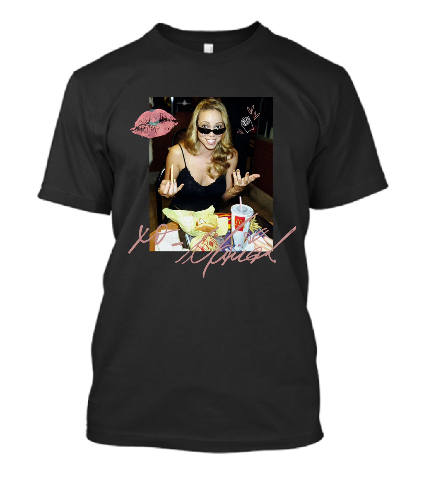 XO Mariah Carey McDonald's Fries And Drink Fun T-Shirt