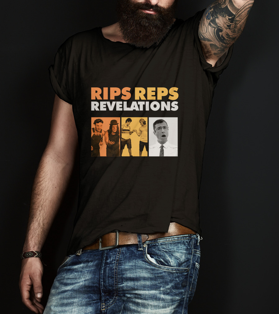 Letterkenny Problems Rips Reps Revelations Black And White And Color Characters T-Shirt