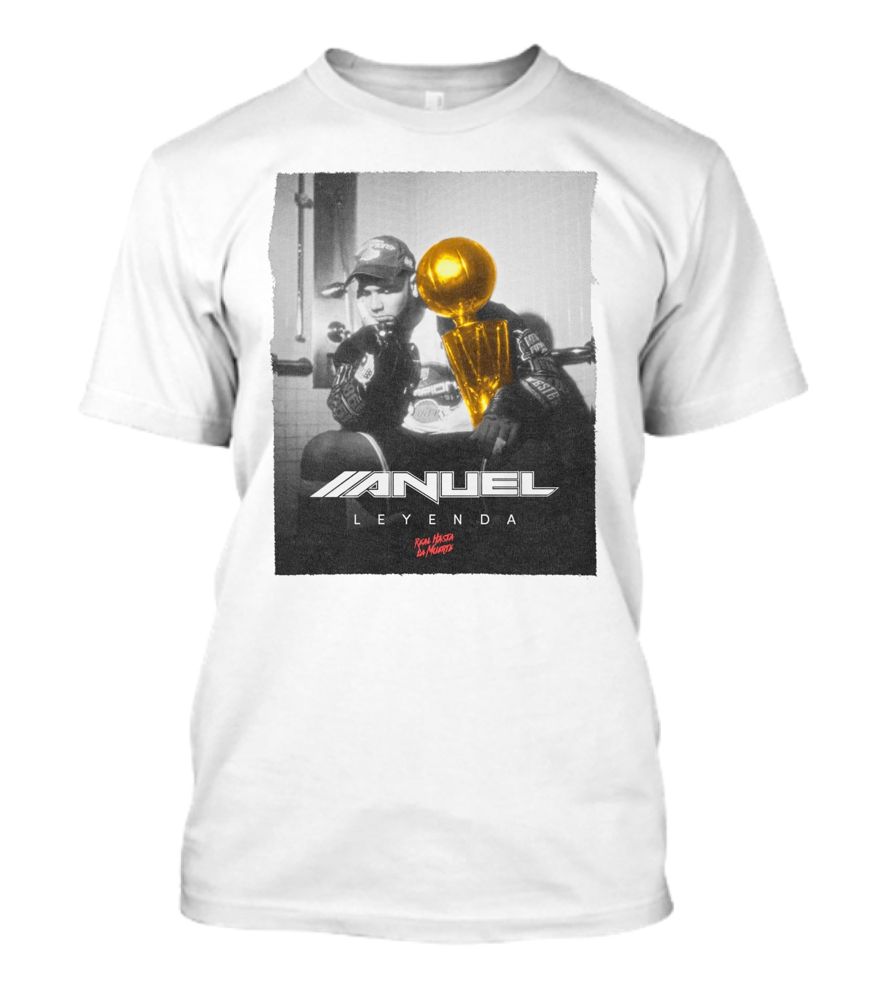 Anuel AA Leyenda Real Hasta La Muerte Gold Trophy T-Shirt