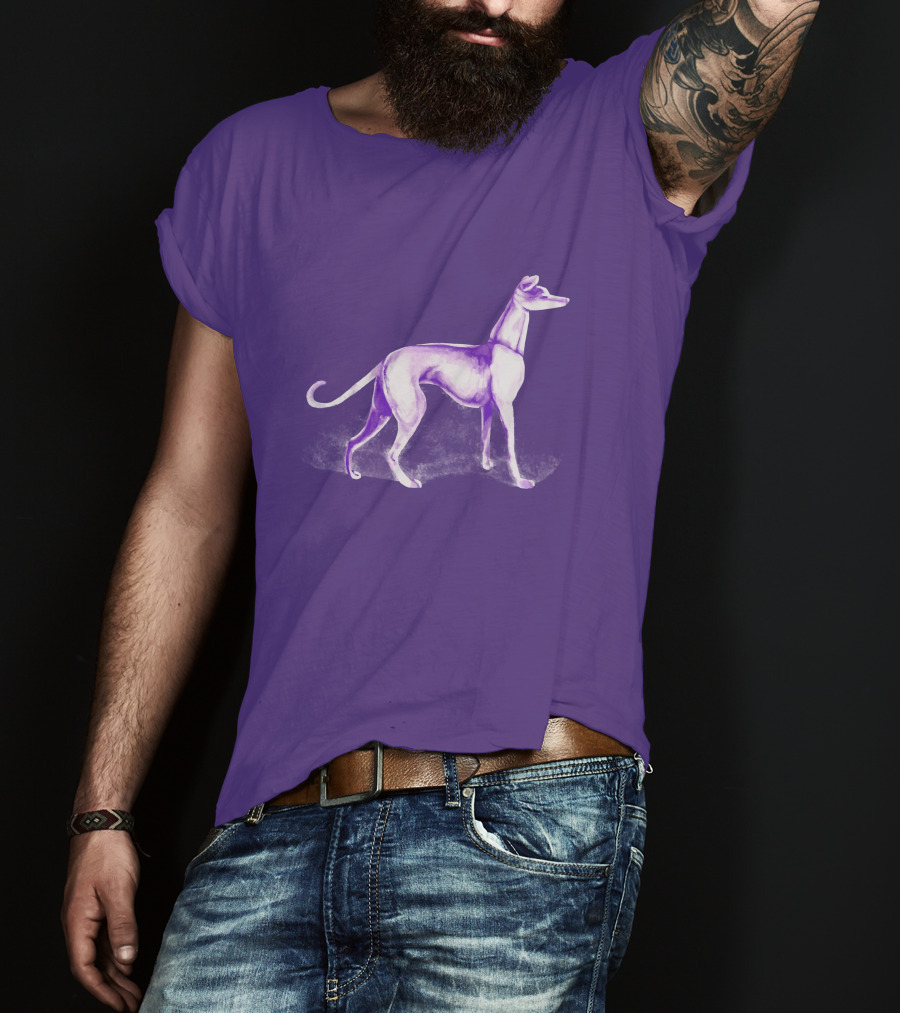 Purple Greyhound Dog Merch T-Shirt