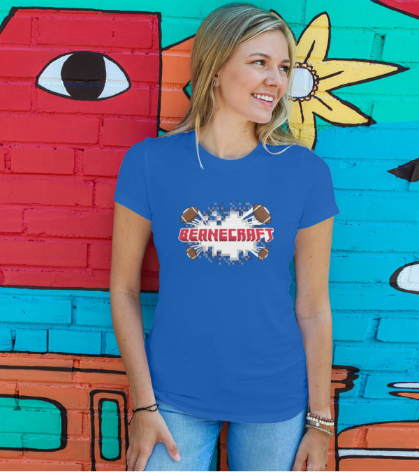 Beanecraft Pixel Style Football T-Shirt
