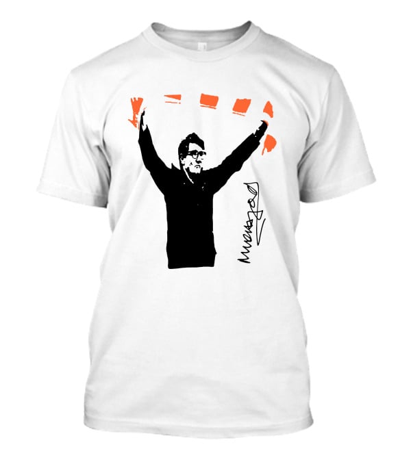 Luton Town FC Mick Harford Orange Scarf T-Shirt