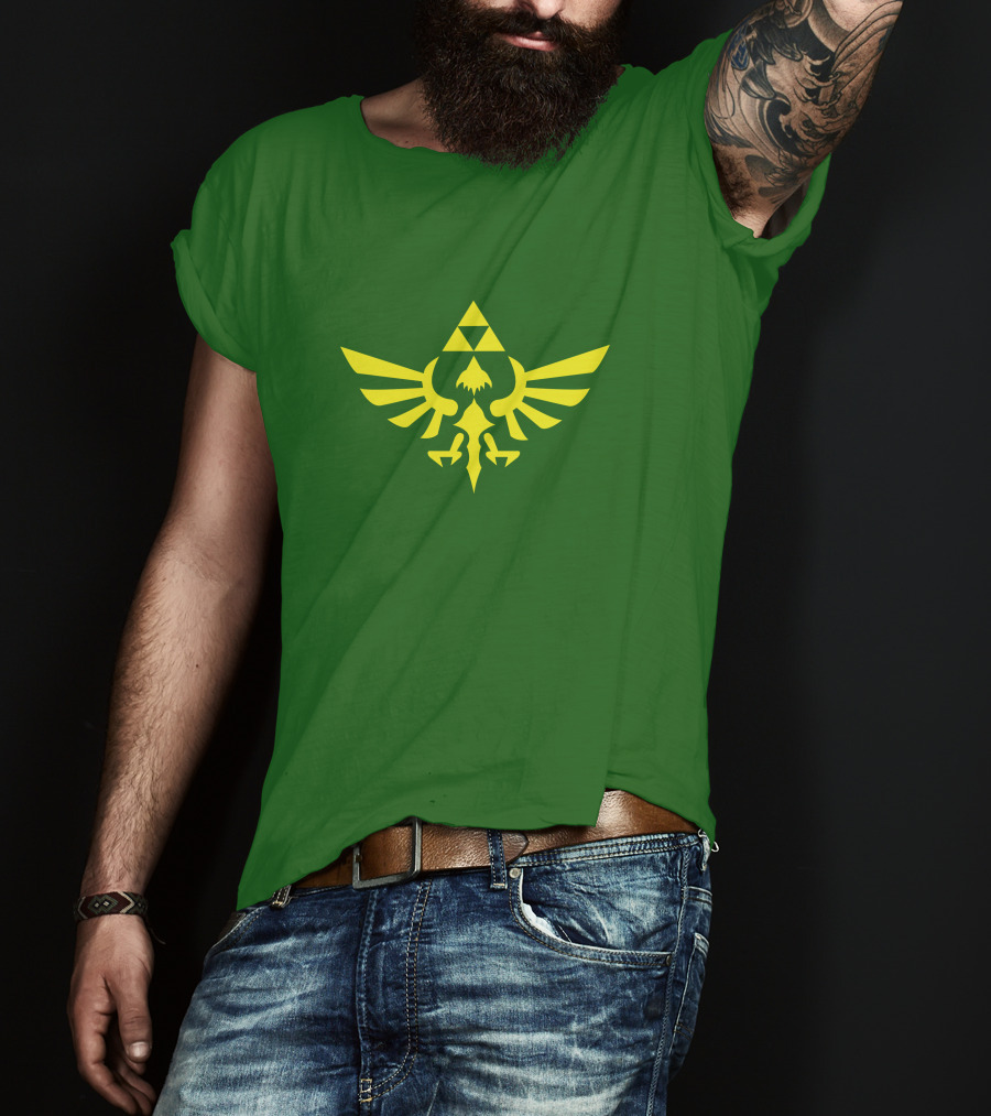 Triforce Symbol Hylian Eagle Green Cargo Shorts T-Shirt