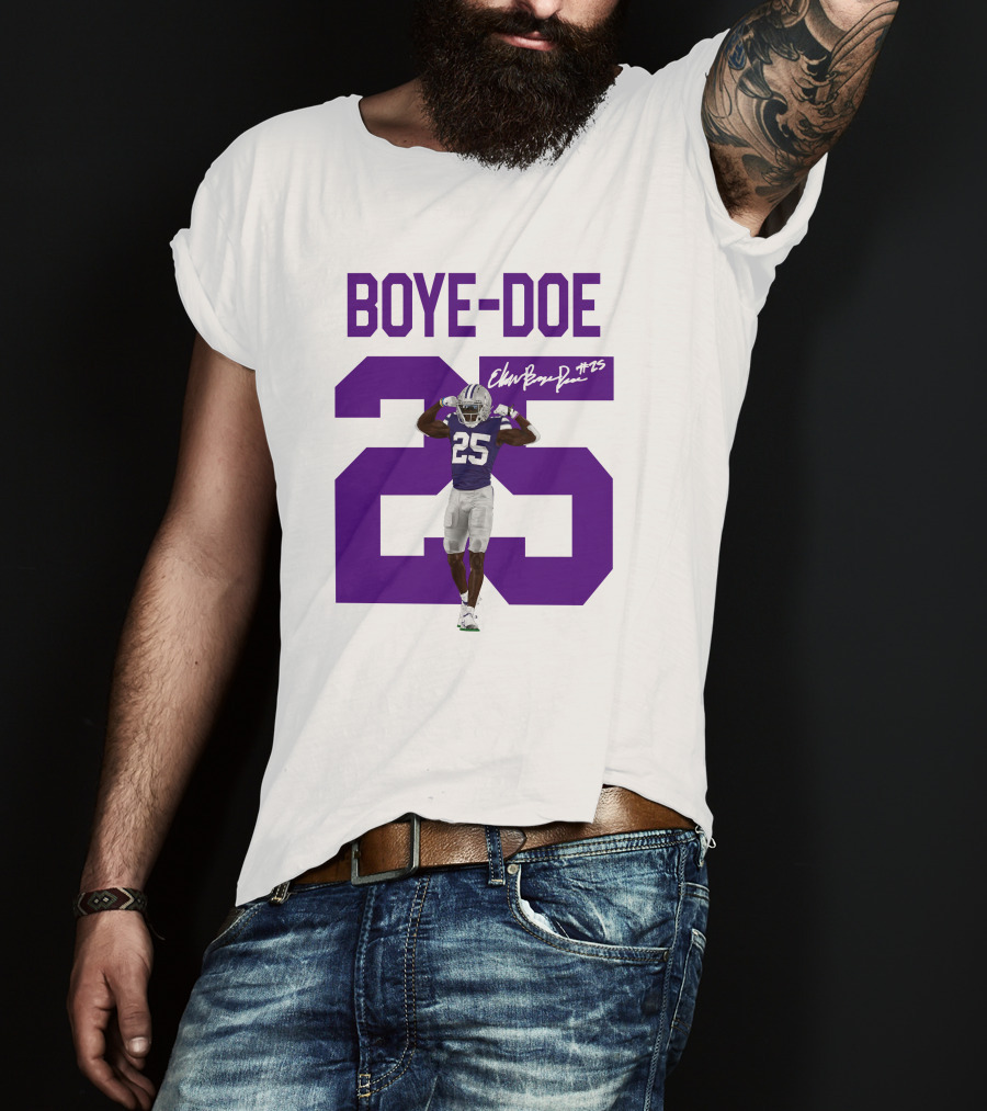 Boye-Doe 25 Signature And Purple Athlete T-Shirt