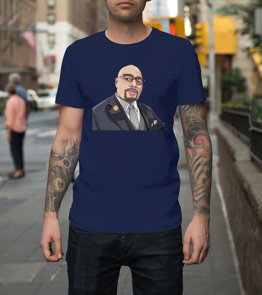 Lord Fusitu'a Bitcoin Enamel Pin Suit And Tie T-Shirt