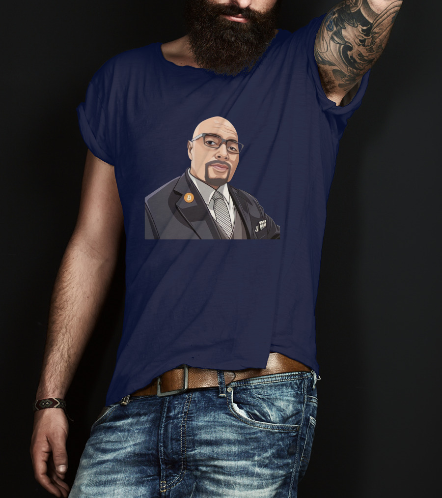 Lord Fusitu'a Bitcoin Enamel Pin Suit And Tie T-Shirt