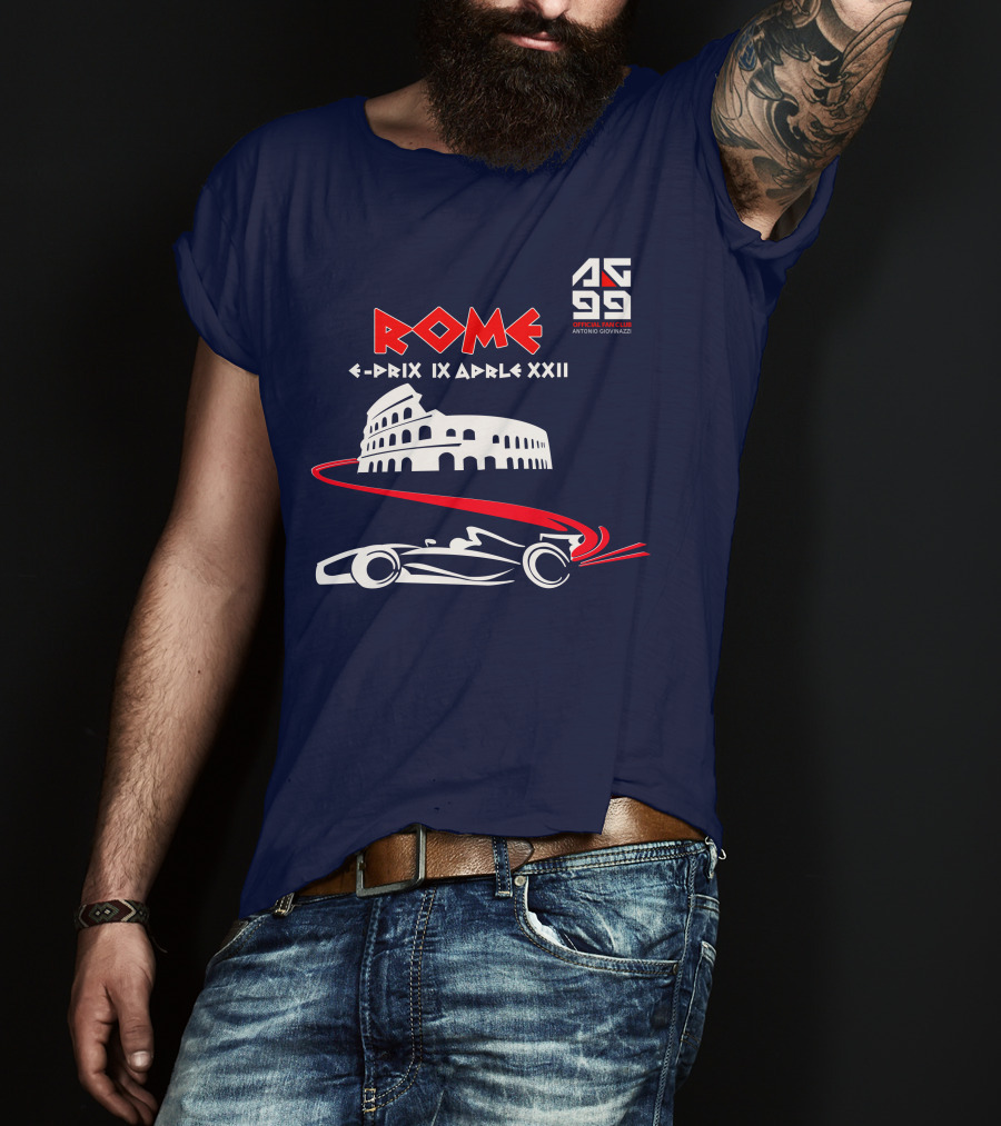 Rome E-Prix IX Aprile XXII AG99 Official Fan Club Antonio Giovinazzi T-Shirt
