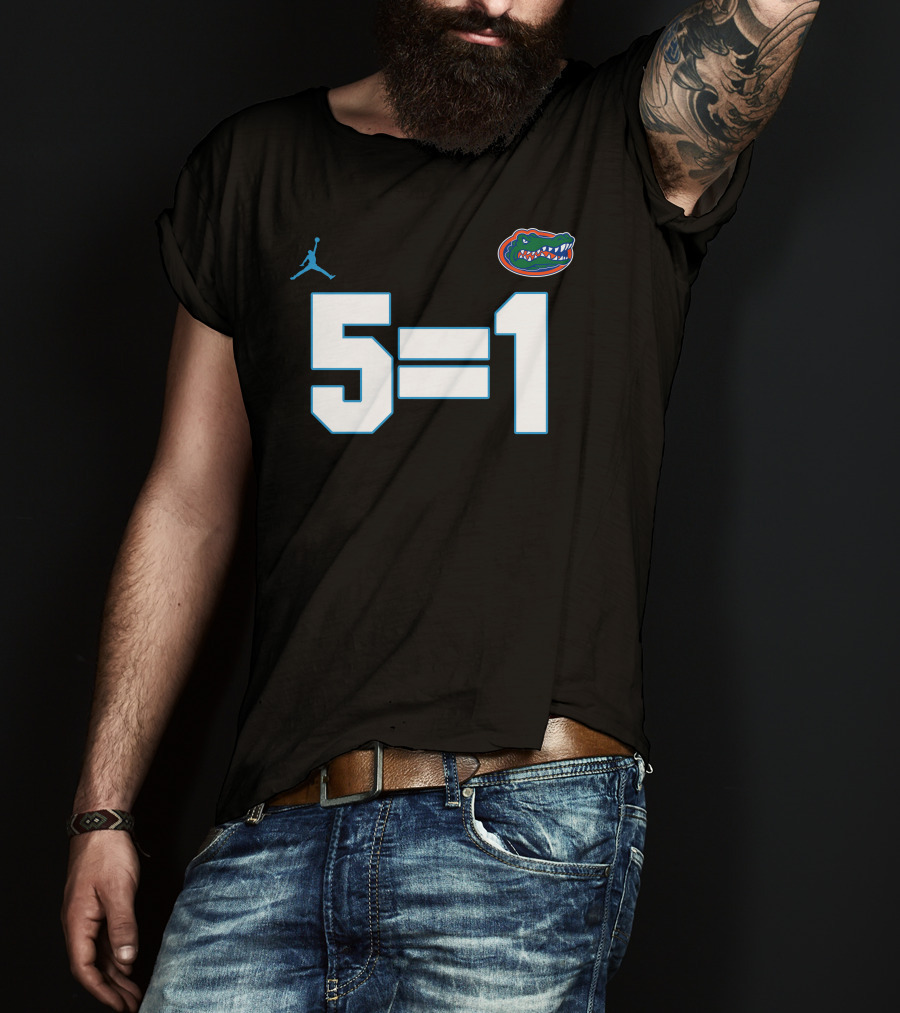 5=1 Gators Jordan Basketball T-Shirt