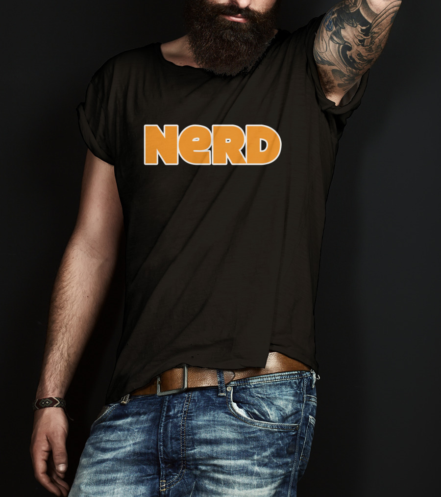 NERD Bold Orange Text T-Shirt