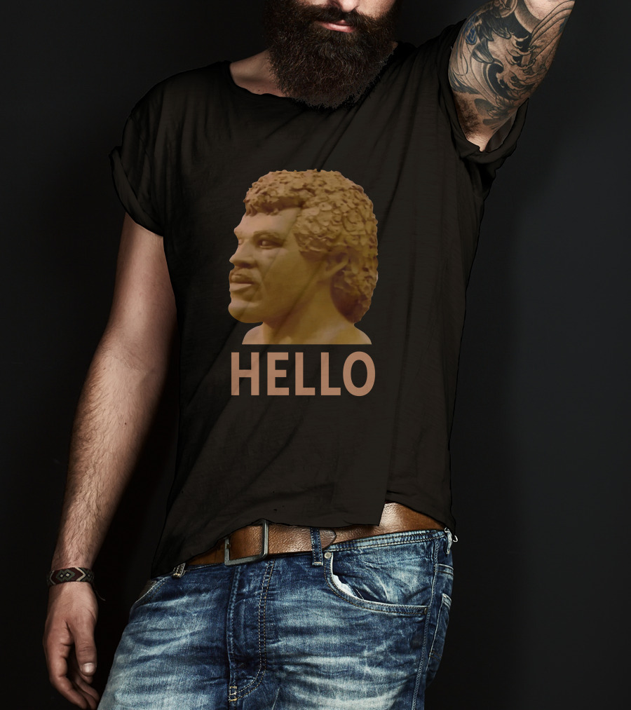 Andre Dawson Hello Funny Sculpture Bust T-Shirt