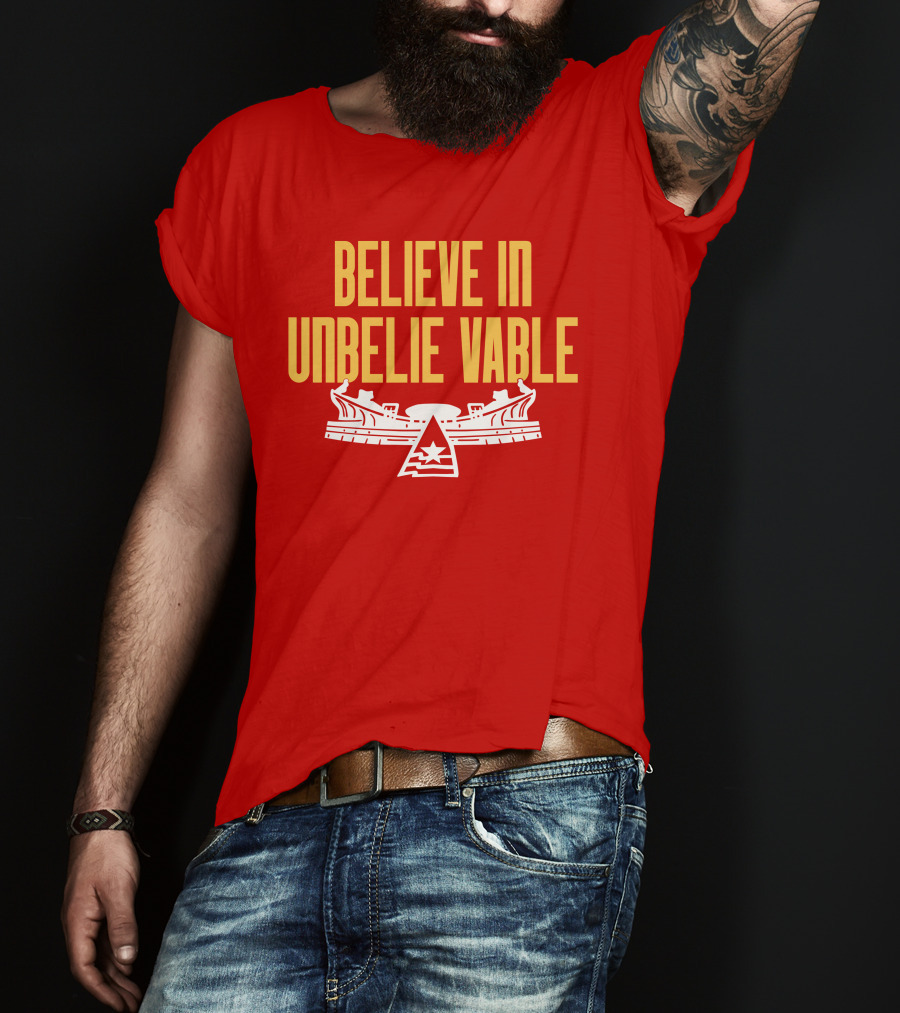 Kansas City Chiefs Believe In Unbelievable Stadium Emblem T-Shirt