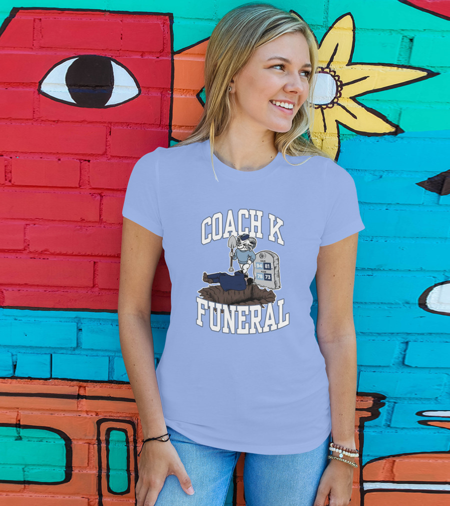 Coach K Funeral Tombstone 94 81 78 73 Duke Rivalry Iconic T-Shirt