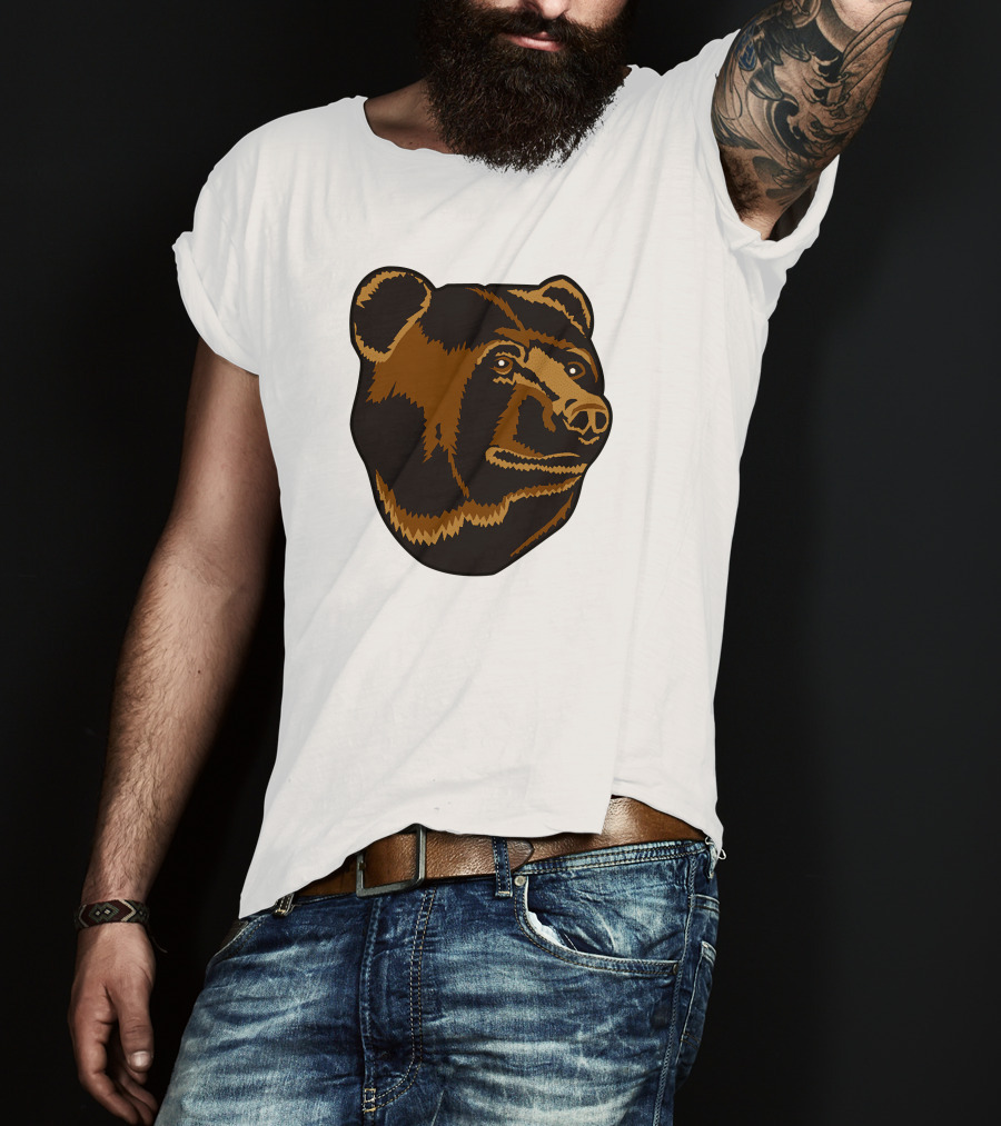 Boston Bruins Bear Head Emblem T-Shirt