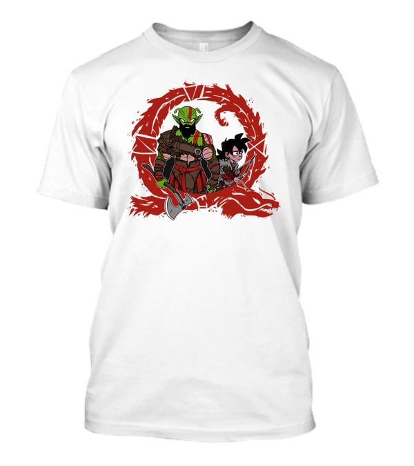Kami Of War God Of War Crossover With Dragon Ball Z Characters T-Shirt