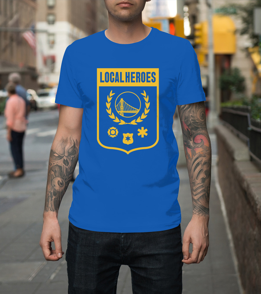 Local Heroes Badge with Bridge and Emblems T-Shirt