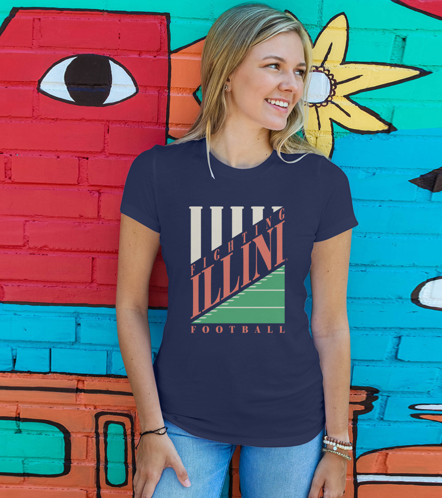 Fighting Illini Football Illinois Field Stripes T-Shirt