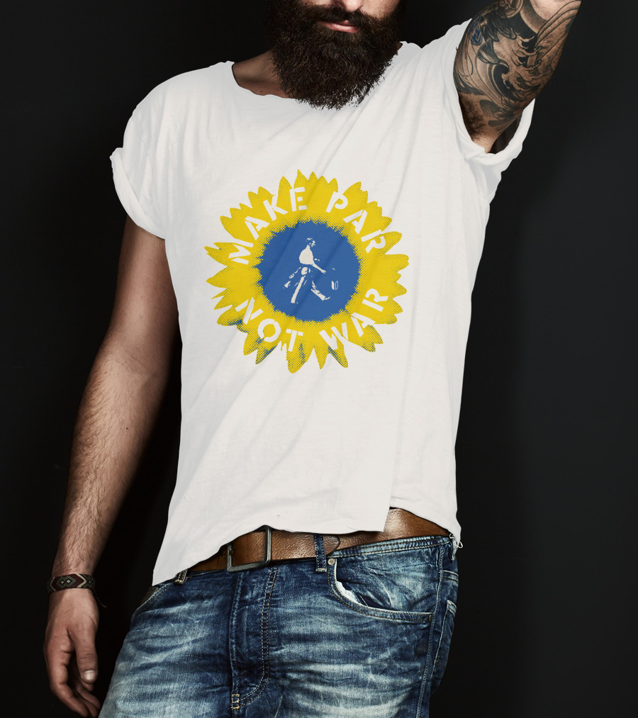 Sunflower Of Peace Make Par Not War Golf Charity T-Shirt