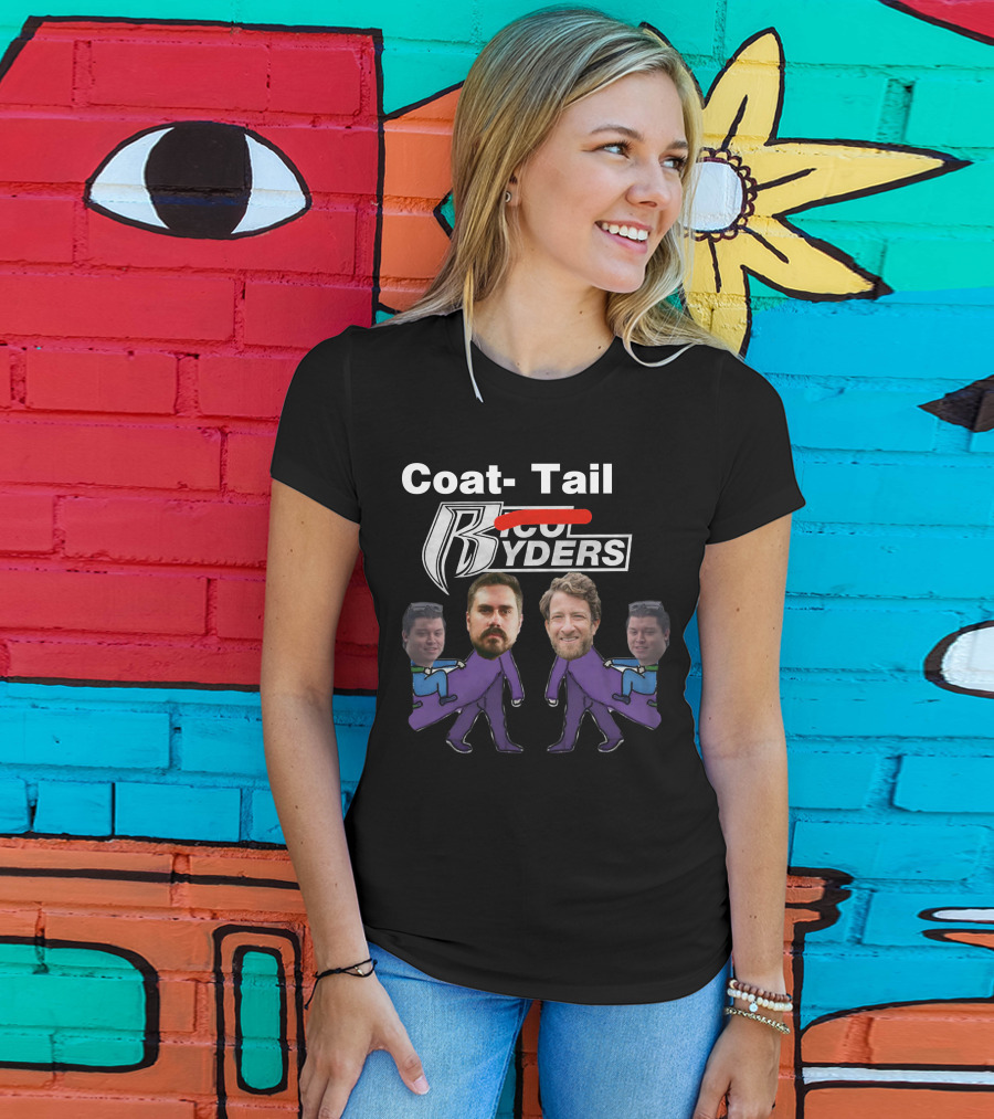 Coat Tail Ryders Ryders Logo Purple Suit Faces T-Shirt