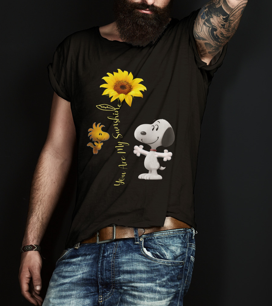 Snoopy And Woodstock You Are My Sunshine Sunflower T-Shirt