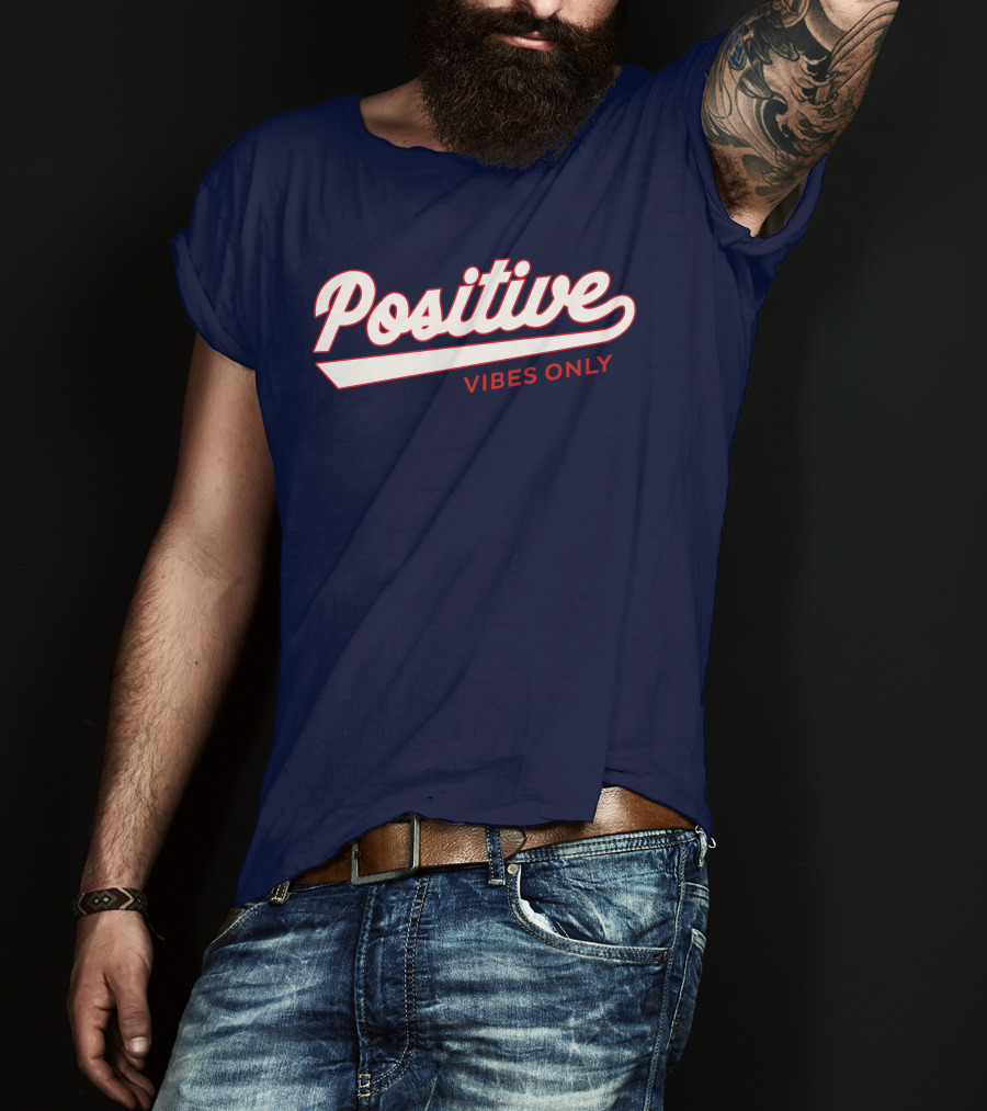 Positive Vibes Only Football T-Shirt