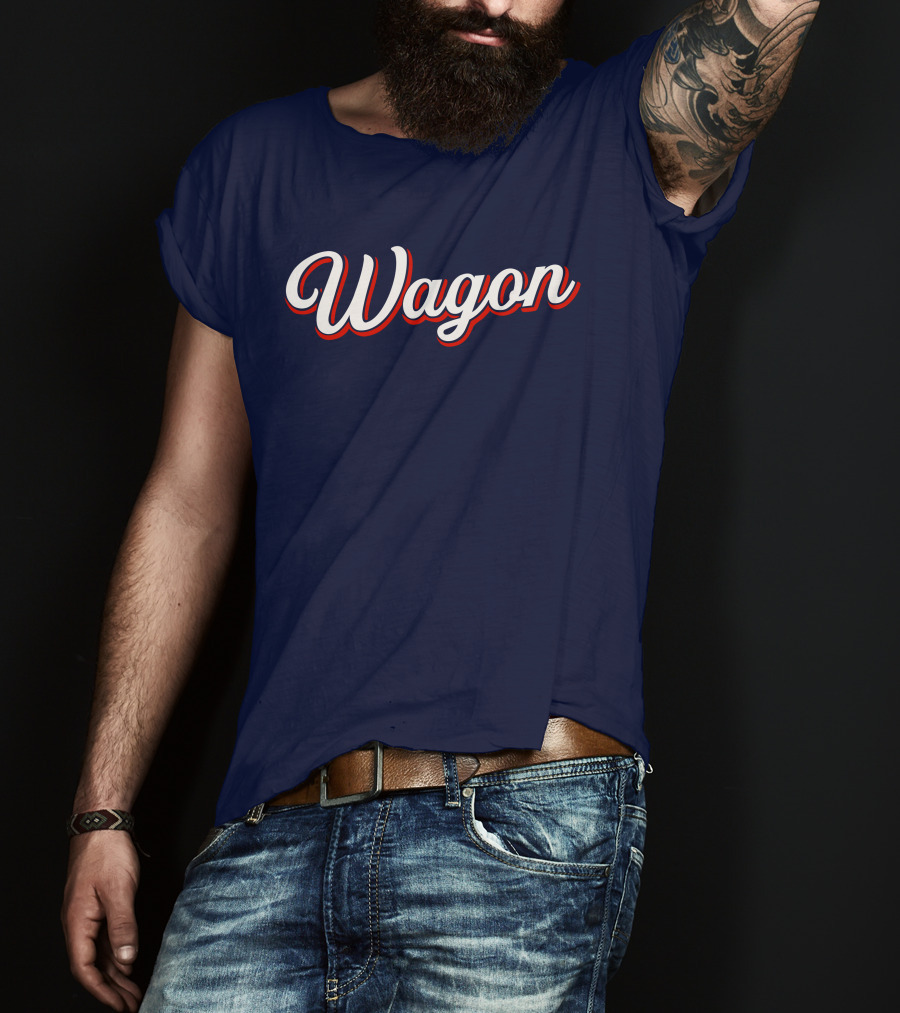 Wagon NJ Style Vintage Script T-Shirt