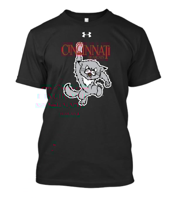 Cincinnati Bearcats 1990s Vault Logo Under Armour Retro Jumping Bearcat T-Shirt