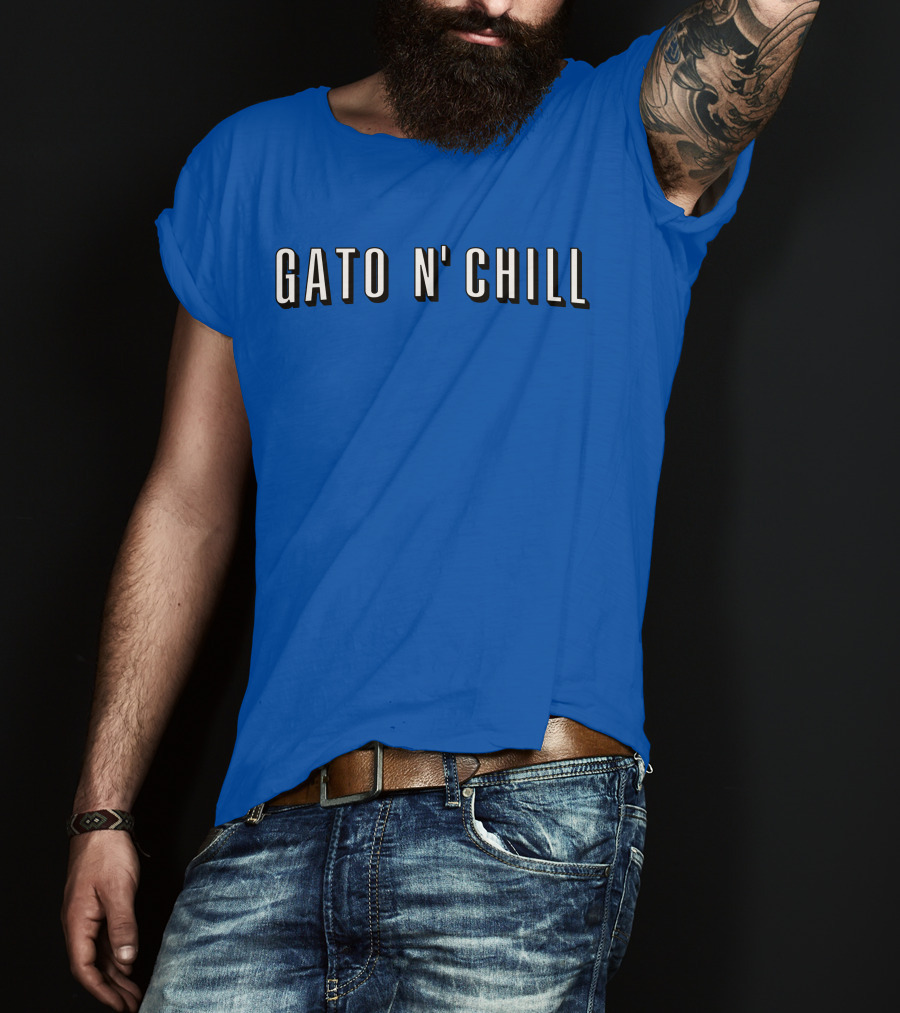 Gato N' Chill Blue T-Shirt