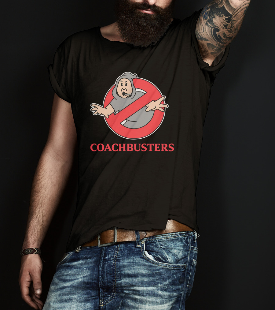 Ghostbusters Coachbusters Logo Parody With Ghost In No T-Shirt