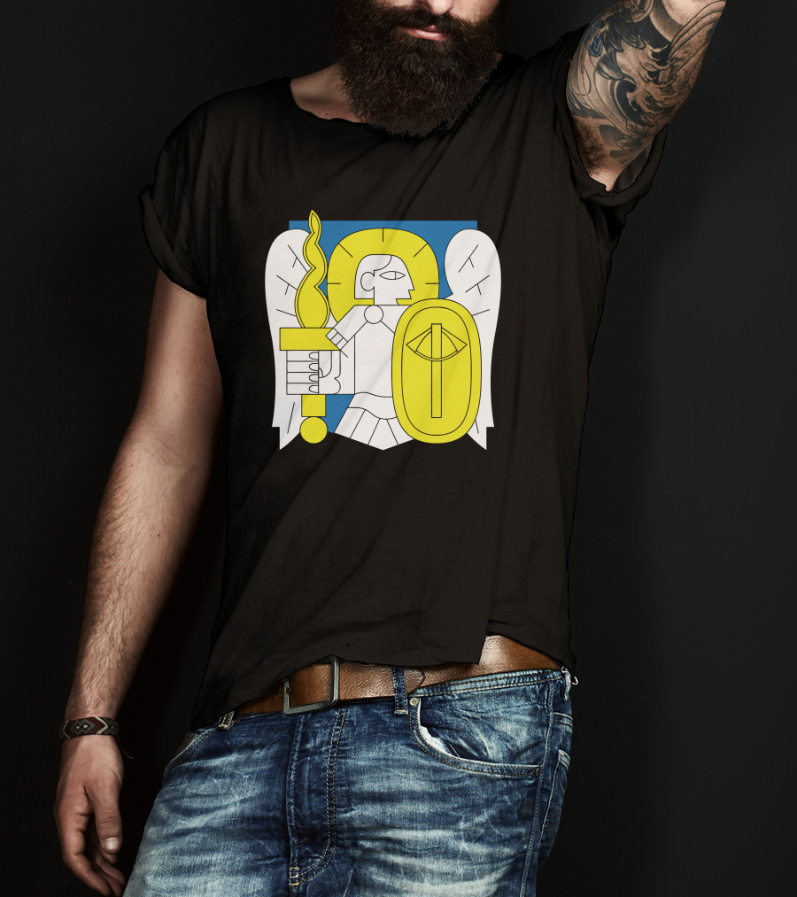 Kyiv Archangel With Torch And Shield Iconic T-Shirt