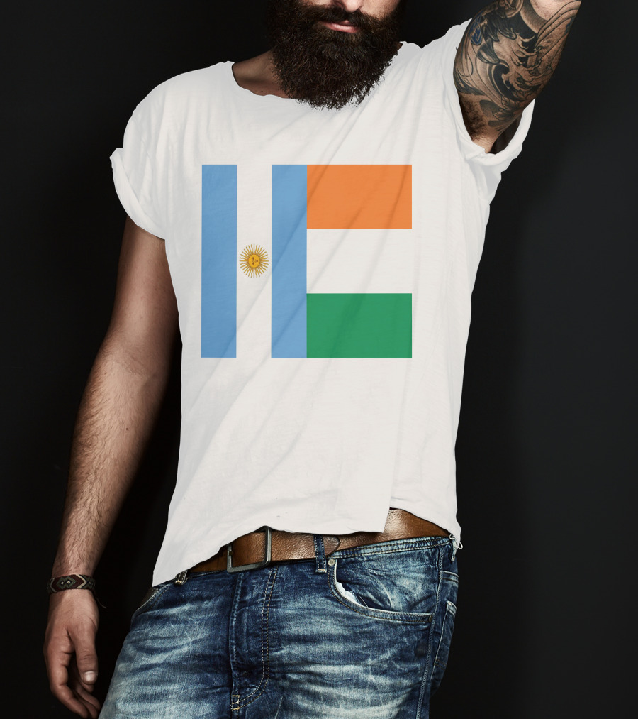 Argentina Flag Ireland Flag T-Shirt