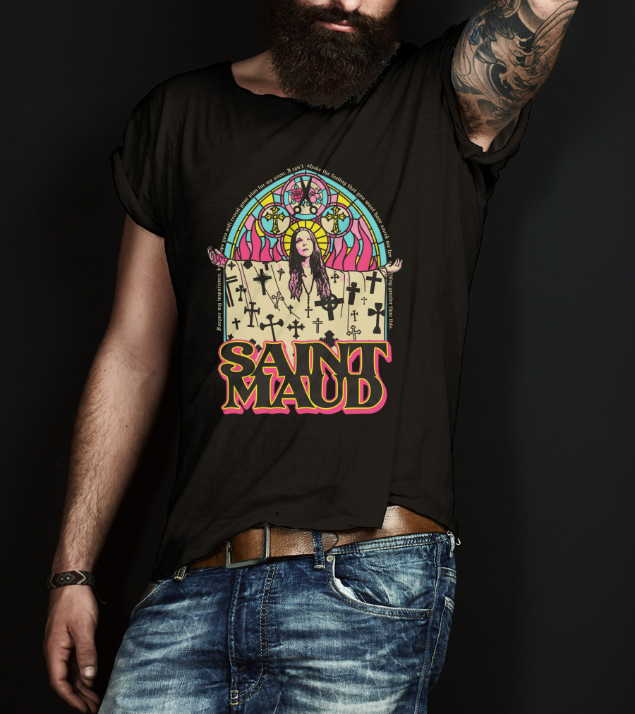 Saint Maud Never Waste Your Pain Stained Glass Crosses T-Shirt