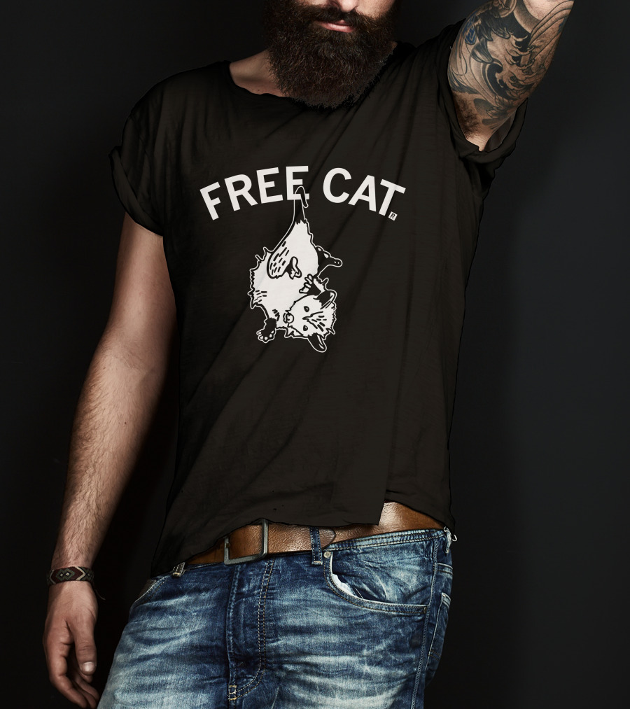 Free Cat Didelphis Virginiana Hanging T-Shirt