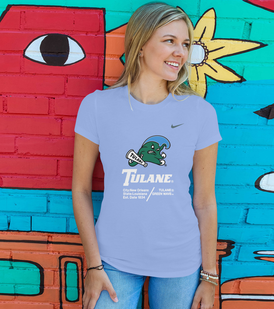 Tulane Green Wave New Orleans Louisiana Est 1834 T-Shirt