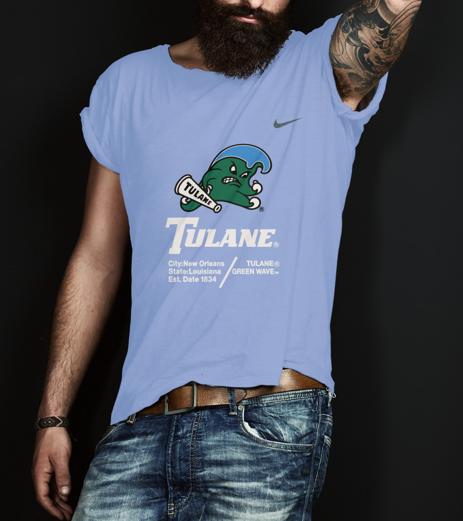Tulane Green Wave New Orleans Louisiana Est 1834 T-Shirt