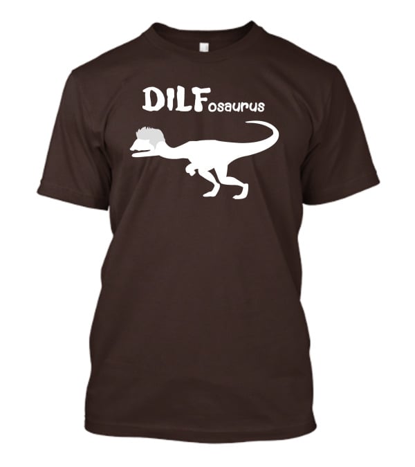 DILFosaurus Dinosaur Silhouette With Hairstyle T-Shirt