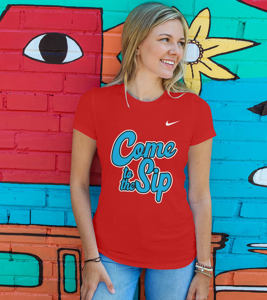 Kelvin Bolden Come To The Sip Red And Blue Script T-Shirt