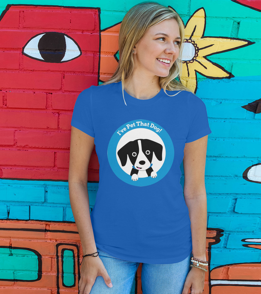 I've Pet That Dog Cute Puppy Circle Weratedogs Merch T-Shirt