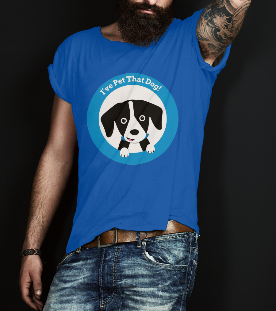 I've Pet That Dog Cute Puppy Circle Weratedogs Merch T-Shirt