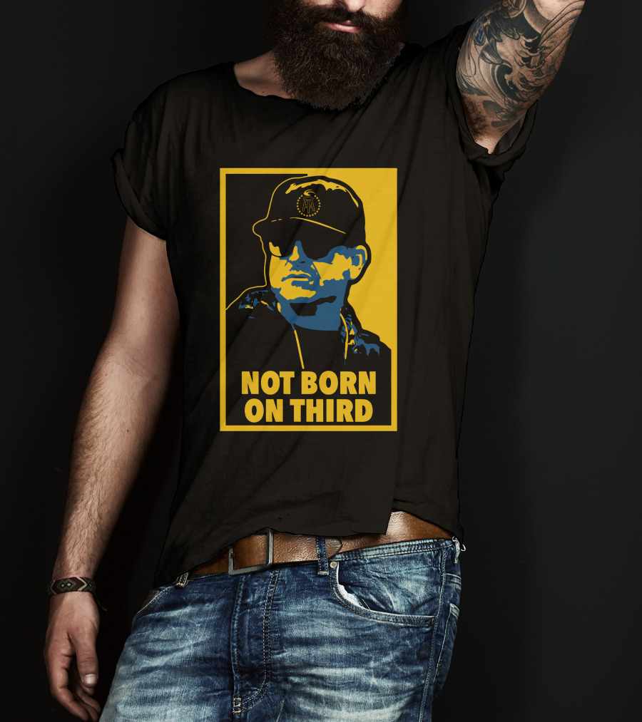 Not Born On Third Baseball Cap Sunglasses T-Shirt