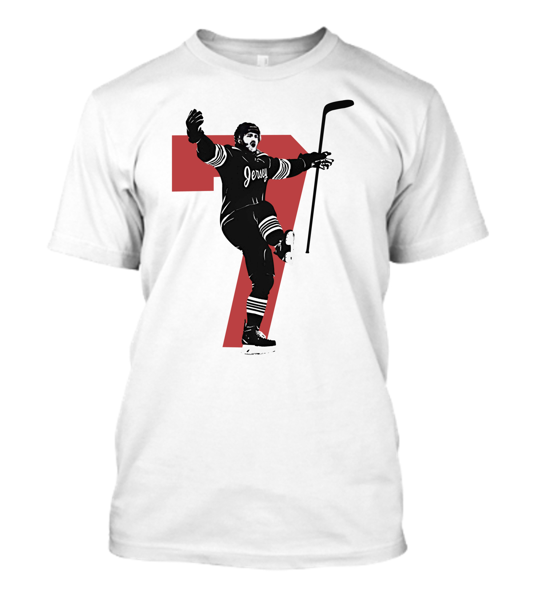 Jersey Number Seven Devils Youth Foundation Dougie Official Hockey Merchandise T-Shirt