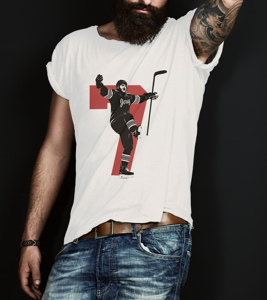 Jersey Number Seven Devils Youth Foundation Dougie Official Hockey Merchandise T-Shirt