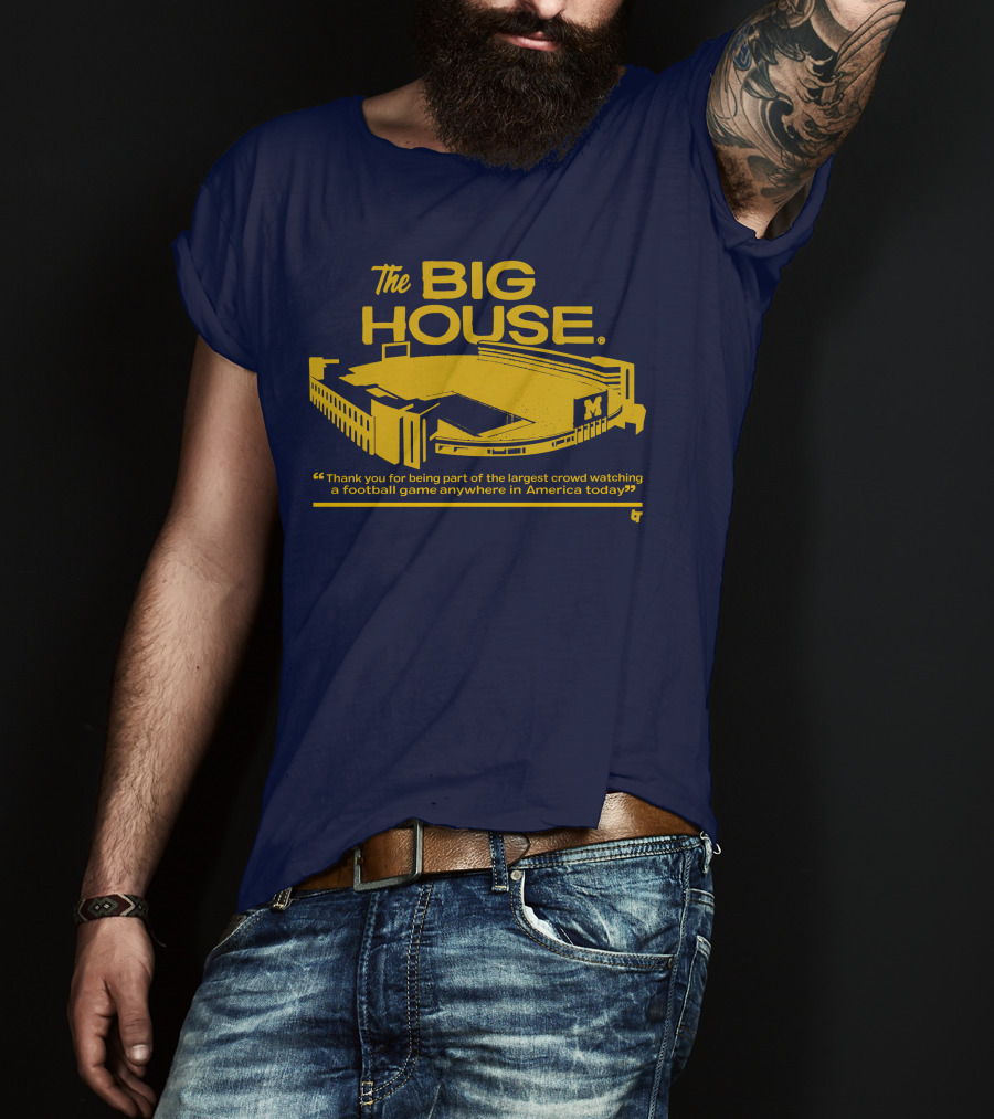 The Big House Michigan Stadium Football Game Crowd T-Shirt