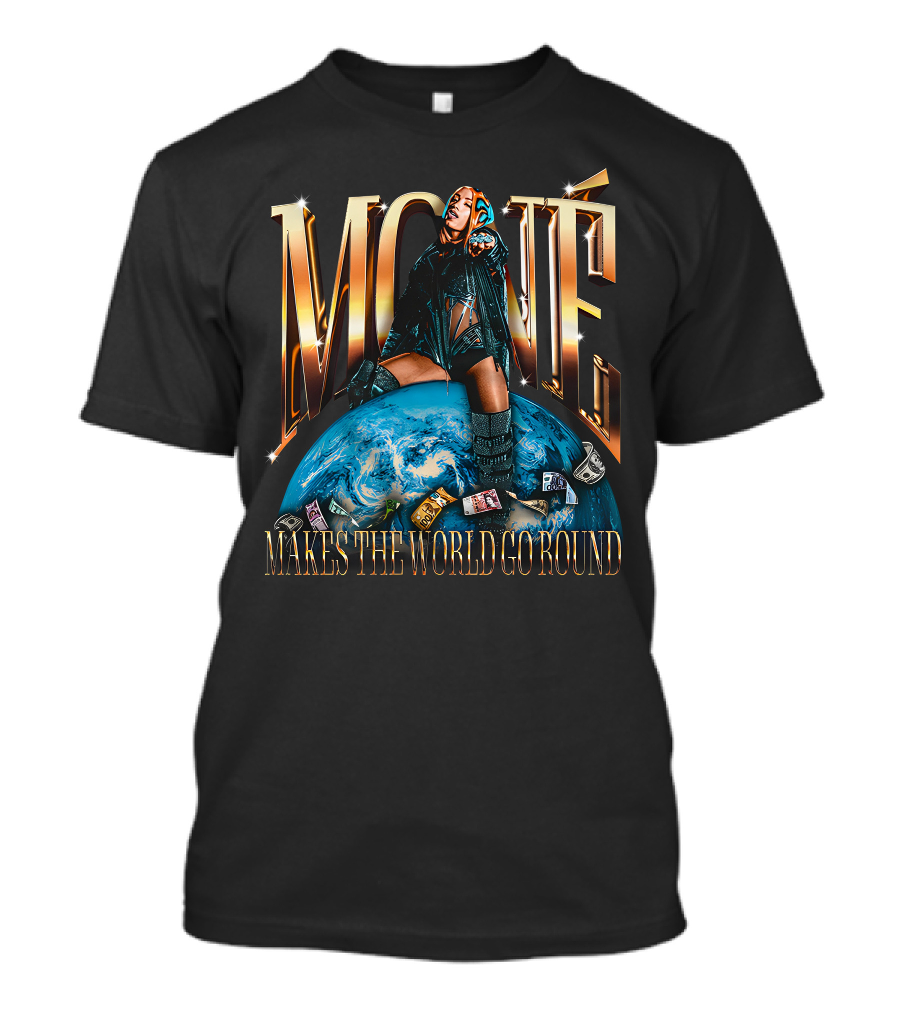 Mone Mercedes Mone Makes The World Go Round T-Shirt