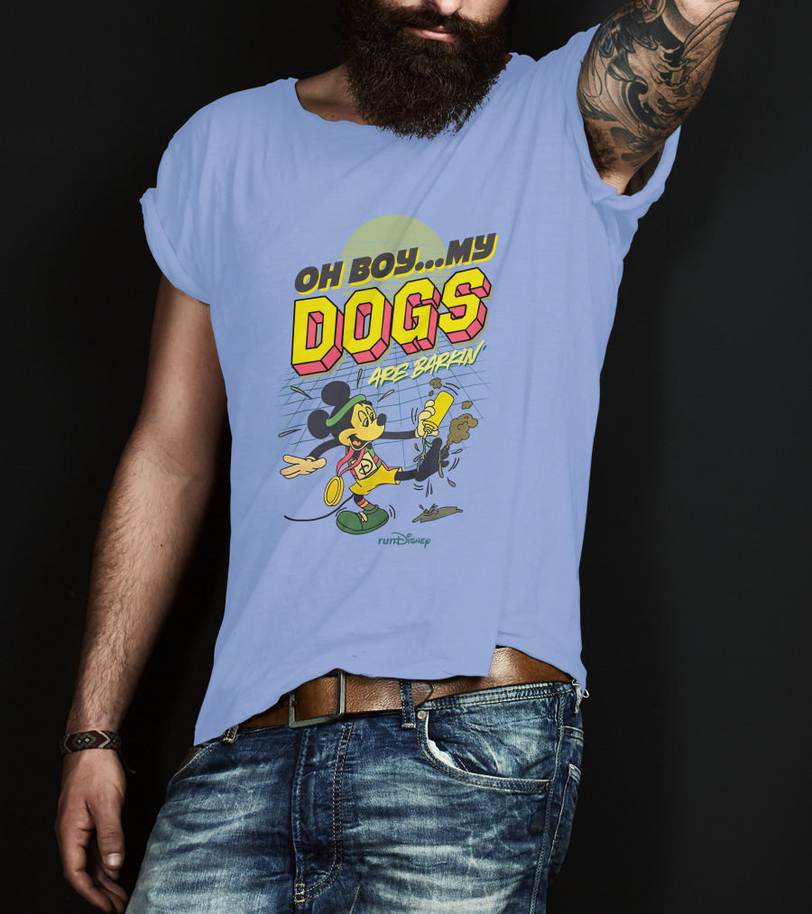 RunDisney Expo Oh Boy My Dogs Are Barkin Rundisney Mickey Mouse T-Shirt