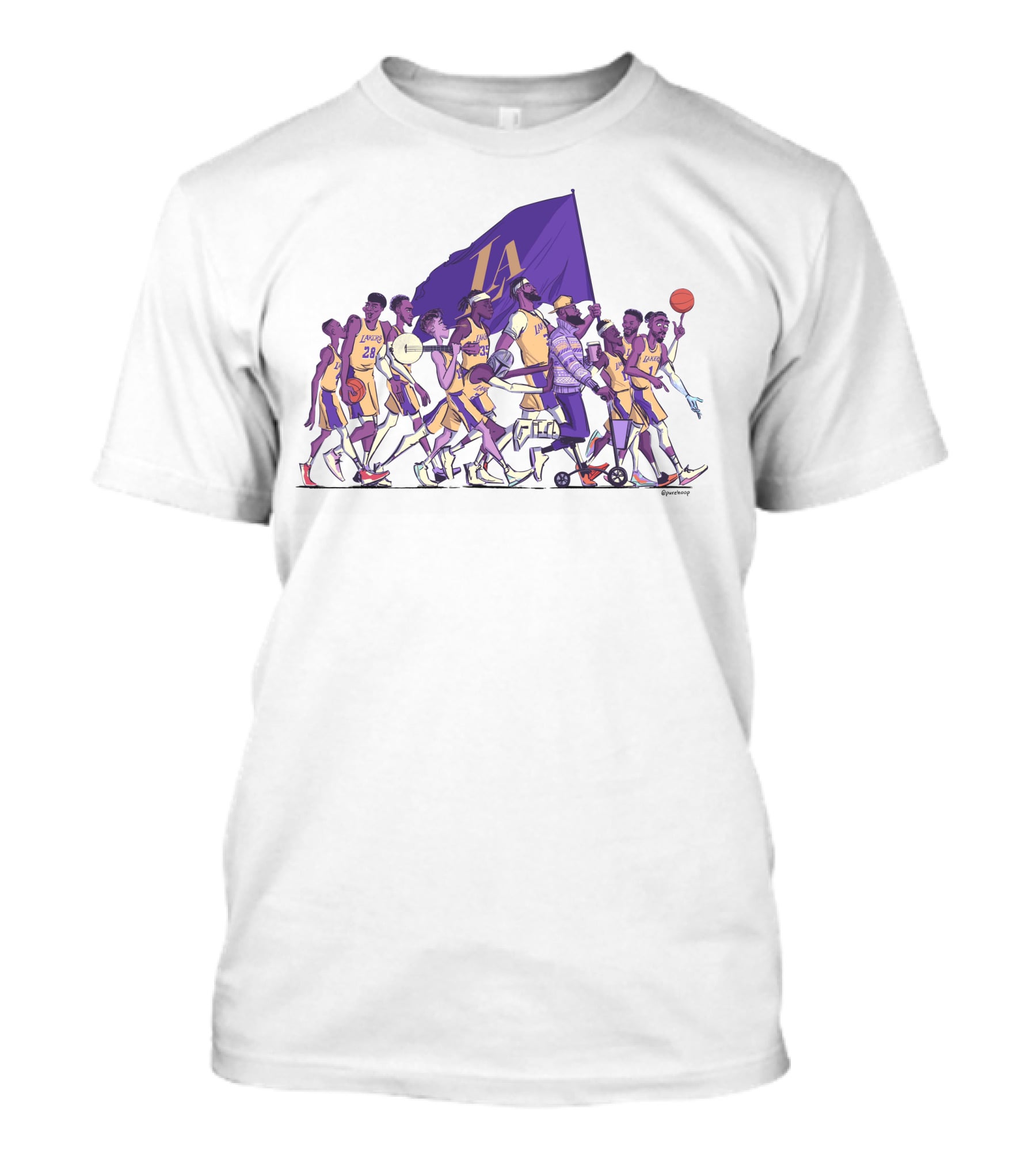 LA Lakers Players Rolling Into Monday T-Shirt